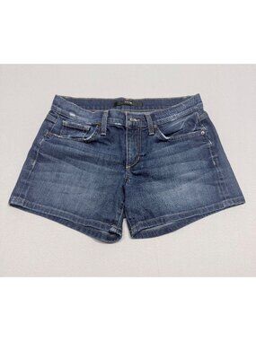 Joes Womens Lauretta Denim Shorts W27 Mid-Rise Stretch Blue Cotton Blend